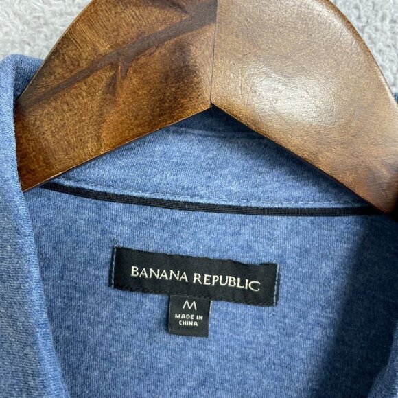 NEW Banana Republic Men's M Blue Polo Shirt 100% Cotton - Picture 6 of 9